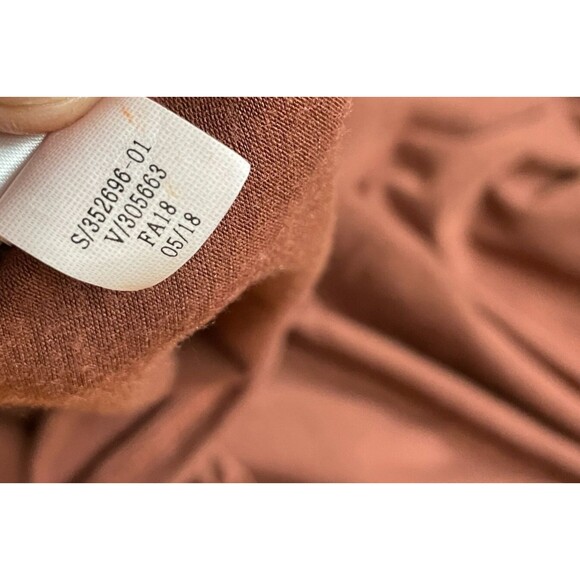 Athleta Industry Women's Dress Midi Bodycon Turtleneck Stretch Ruched M Brown - Picture 10 of 10